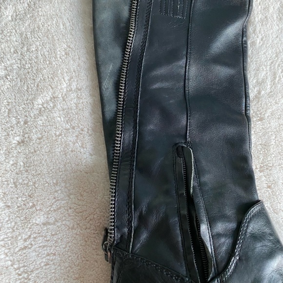 W9 Sam Edelman Leather Riding Boots with zipper hardware - Picture 3 of 12